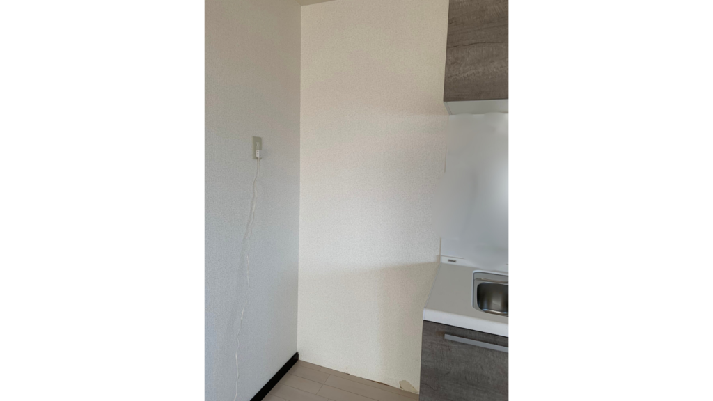 キッチン側の石膏ボード