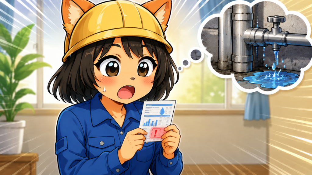 水道管の水漏れの可能性を知ったとき